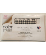 Color Street nail Strips Plaid About You black &amp; white plaid New in package - £3.26 GBP