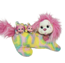 Puppy Surprise 2014 Just Play Tie Dye W/ 2 Baby Dogs Stuffed Animal Plush Toy - £23.54 GBP