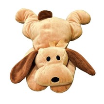 1990s Ty Pillow Pals WOOF Puppy Dog Plush Stuffed Animal Tan Brown Vintage - £7.58 GBP