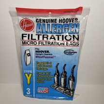 Genuine Hoover Type Y Allergen Micro Filtration Bags 3 Pack NEW  - £7.01 GBP