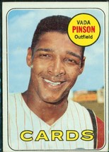 Vintage 1969 Topps Baseball Trading Card #160 Vada Pinson St Louis Cardinals - £6.28 GBP