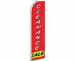 &quot;Clearance Sale&quot; Red &amp; White Swooper Super Feather Advertising Flag - $24.88