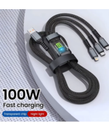 100W 3-in-1 Fast Charging Cable with Type-C and Micro-USB Connectors - $7.99