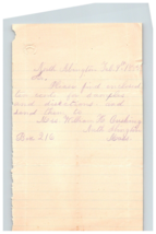 1885 Handwritten Letter Ms William H Bushing N Abbington MA Massachusett... - £29.13 GBP
