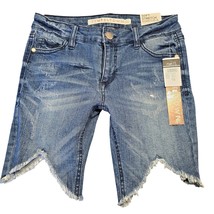 Tinseltown Blue Jean Shorts Stretch Y2k Grunge Bermuda Womens Size 1 Juniors NEW - £11.78 GBP