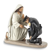 Josephs Studio Jesus and Police Officer Resin Figurine - £44.28 GBP