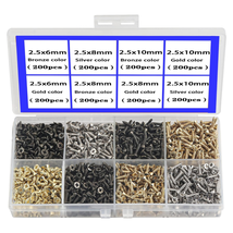 Newlng 1600Pcs 2.5MM Small Screws Phillips Flat Head Cross Self Tapping Tiny Scr - £14.27 GBP