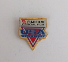 Vintage Fujifilm Official Film USA Track &amp; Field Lapel Hat Pin - £4.19 GBP