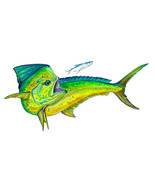 Mahi Mahi Dolphin Dorado Vinyl Sticker Decal Car Boat SUV RV Tumbler Cooler - $132.10 MXN+