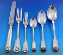 Fiddle Thread &amp; Shell by James Robinson Sterling Silver Flatware Set Service - £6,738.75 GBP