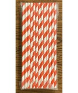 Red And White Stripe Paper Straws. Party Straws. Drinking Straws. 25 ct - £1.95 GBP