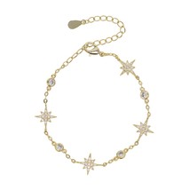 Christmas gift new jewelry sparking bling cz star starburst charm link chain bra - £18.29 GBP
