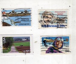 U S Stamp - 1983 - 2012 - 4 Airmail stamps - £1.77 GBP