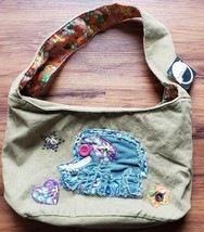 Stone NY Hobo ~ Khaki ~ Elephant Theme ~ Canvas Bag ~ Zip Closure - $30.00