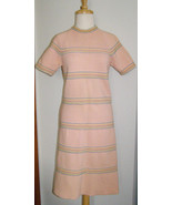 VINTAGE 1970’s YOUNG EAST LTD. LIGHT PINK KNIT DRESS,A-LINE STYLE+THIN S... - $131.17 MXN