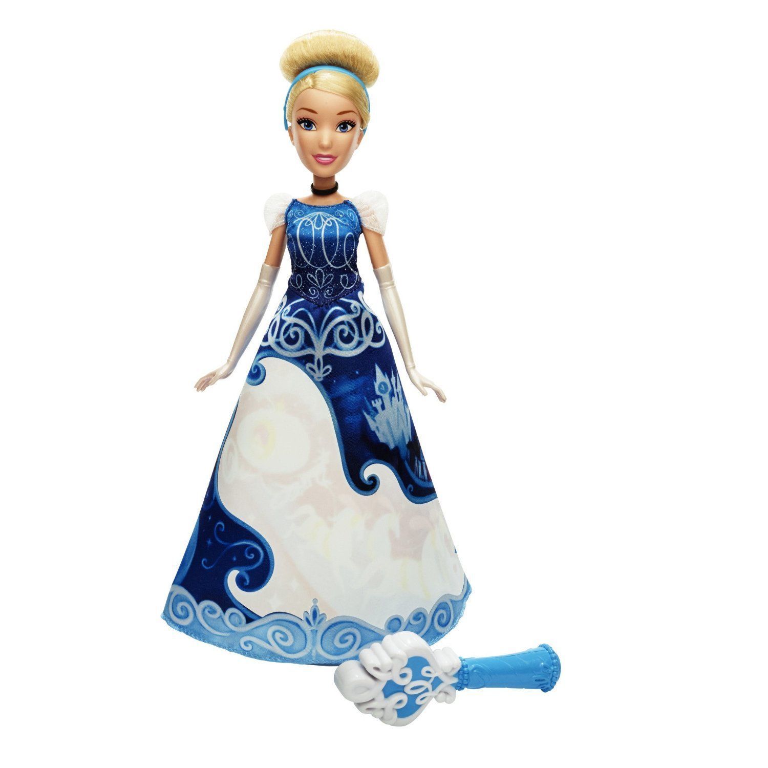 disney princess cinderella story skirt doll in blue by hasbro