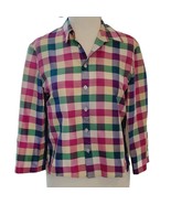 Rare RALPH LAUREN Bright Multicolor Charming 100% Silk Blouse Shirt Size... - $49.99