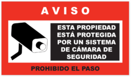 Advertencia De Camara De Seguridad Pegatinas / Paquete De 6 Unidades - $6.75