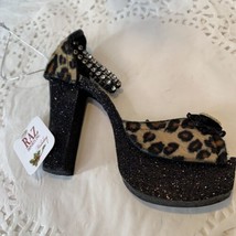 New RAZ Imports Leopard Print Chunky High Heel Shoe Christmas Ornament Heart - £6.44 GBP