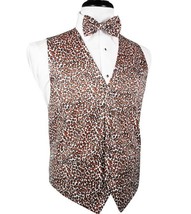Leopard Big and Tall Tuxedo Vest and Bow Tie Set - £115.98 GBP