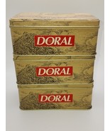 DORAL-(3) LOT-Vintage-1996-DORAL &amp; CO-Tobaccoville Match Tins-Matches Se... - $21.39