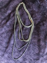 Vintage Lot of 6 Silvertone Various Styles &amp; Length Chain Necklaces -  shortest  - £11.88 GBP