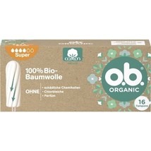 o.b. Pro Comfort ORGANIC tampons level #4 SUPER  16ct./ 1 box FREE SHIPPING - £8.54 GBP