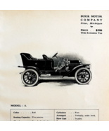 1908 Buick Motor Co Model 5 Print Catalog Advertisement Automobilia F14G - $29.99