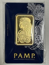 Gold Bar 31.10 Grams PAMP Suisse 1 Ounce Fine Gold 999.9 In Sealed Assay - £1,651.92 GBP