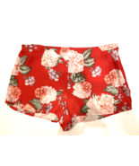 Forever 21 Shorts Womens Medium Orange Hawaiian Floral Hydrangeas Mini J... - £3.84 GBP