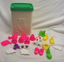 Vintage 1980 Fisher Price CRAZY CLAY CHARACTER Toy Set with Container Pl... - $16.34