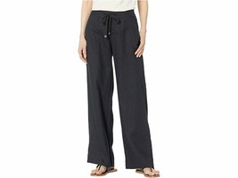 New Rafaella Black Linen Drawstring Waist Pants Size Xl - £37.53 GBP