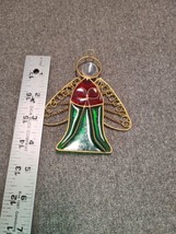Suncatcher Faux Stained Glass Christmas Ornament Angel Halo - £3.73 GBP