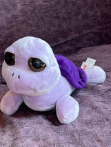Aurora Light Purple Plush w Dark Shell Cute TURTLE Stuffed Animal – 6 inches hig - £9.08 GBP