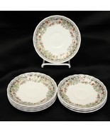 Myott Queen&#39;s Seasons Greetings Saucers Christmas 5-3/4&quot;  Lot of 8  Xmas - $644.30 MXN