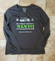 NFL Football Super Bowl XLVIII Seattle Seahawks Youth XL Long-Sleeve T-Shirt - £7.88 GBP