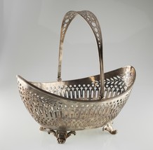 Vintage Argent Sterling Peirced Panier 13 &quot; Grand W/Poignée - $41,169.64 MXN