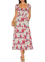 Loveshackfancy vernon midi maxi dress in RUSH OF RED - size XS - £103.89 GBP