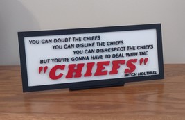 KC Chiefs Sign, Large, New Larger Size 10&quot; X 4&quot;, &quot;With Stand&quot; - $465.47 MXN