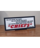 KC Chiefs Sign, Large, New Larger Size 10&quot; X 4&quot;, &quot;With Stand&quot; - $465.47 MXN