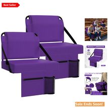 Foldable Stadium Chairs with Cushions &amp; Shoulder Strap - Travel-Friendly... - $87.07