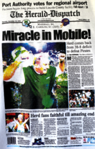 VTG Miracle In Mobile T-Shirt Marshall vs East Carolina Mens XL 2001 GMAC Bowl - £29.72 GBP