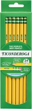 Ticonderoga Wood-Cased Pencils, Unsharpened, 2 HB Soft, Yellow, 24 Count - £5.45 GBP