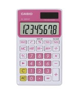 CASIO SL300VCPKSIH Solar Wallet Calculator with 8-Digit Display (Pink) - $61.80 CAD