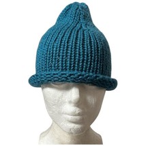 Teal Blue Knit Beanie Skull Hat Authentic British Sub Culture Inspired W... - $12.16