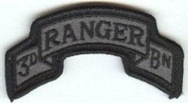 ACU PATCH - 3rd RANGER BATTALION SCROLL WITH HOOK &amp; LOOP NEW :KY23-10 - $3.95