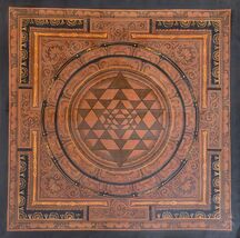 OIL VARNISHED SHRI YANTRA THANGKA PAINTING | MEDITATION WALL HANGING | P... - $145.88