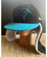 Carolina Panthers Fleece Lined Fitted Toboggan Winter Hat Logo NFL New Era - $30.16 CAD