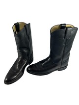 Justin Womens Boots Size 6.5A Narrow Width Black Leather Cowboy Western - £27.93 GBP