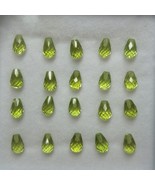 Natural Peridot Drop Briolette Cut 6X4mm Parrot Green Color FL Clarity L... - £4.78 GBP